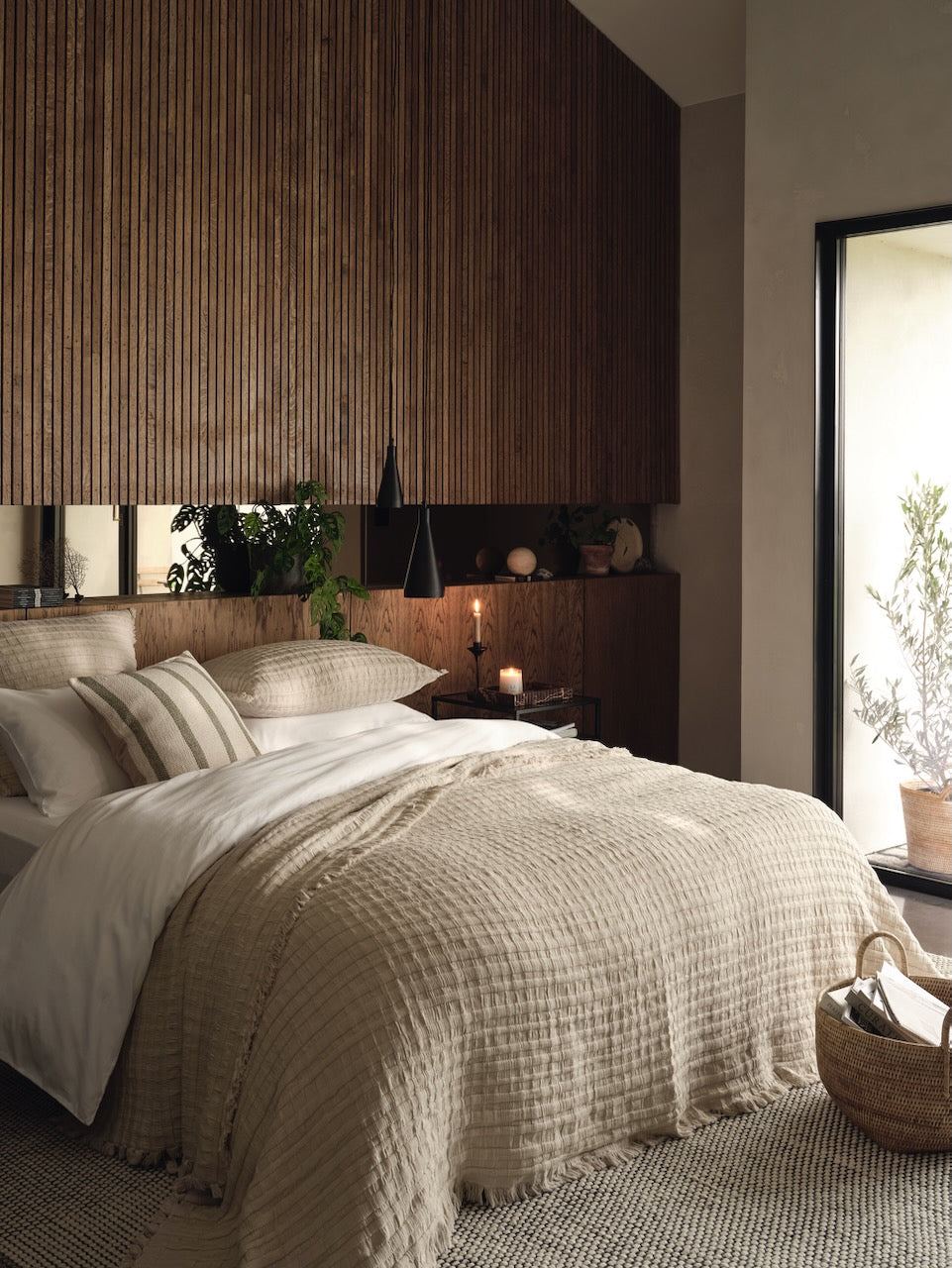 Porto White Cotton Duvet Cover