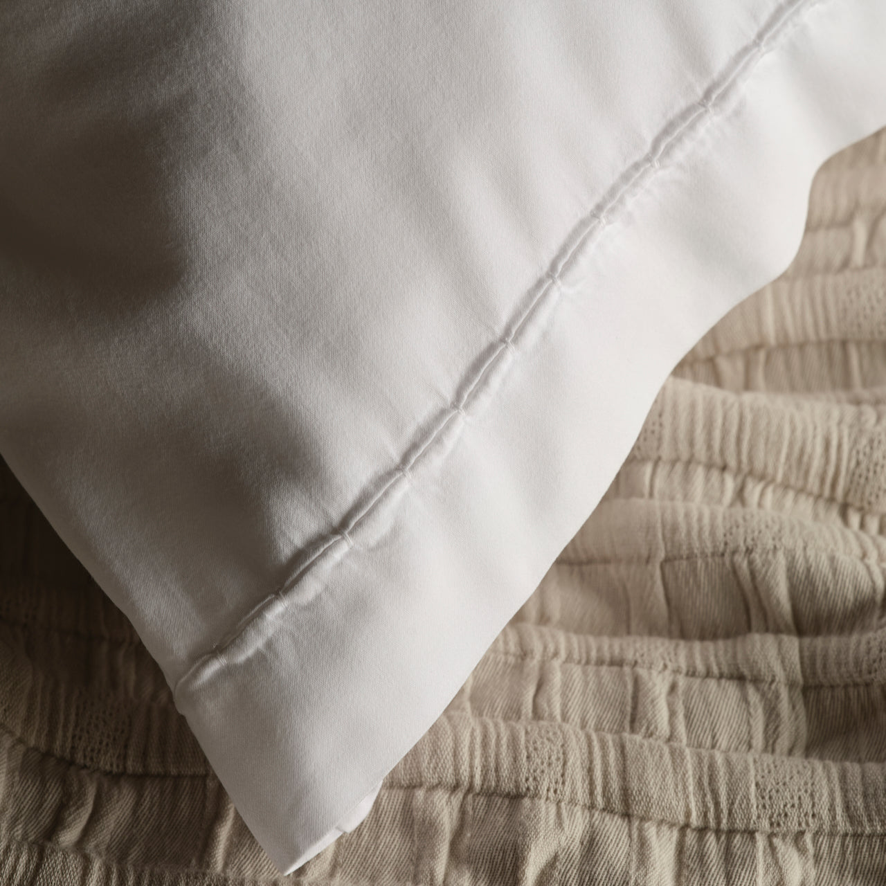 Porto White Cotton Duvet Cover