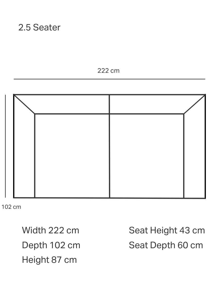 Hudson 2.5 Seater Fabric Sofa