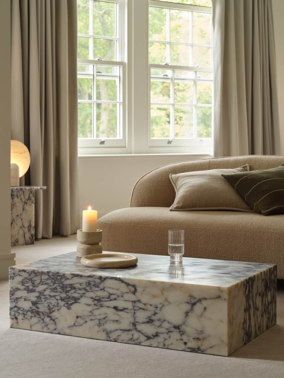 Marlborough Calacatta Viola Marble Coffee Table