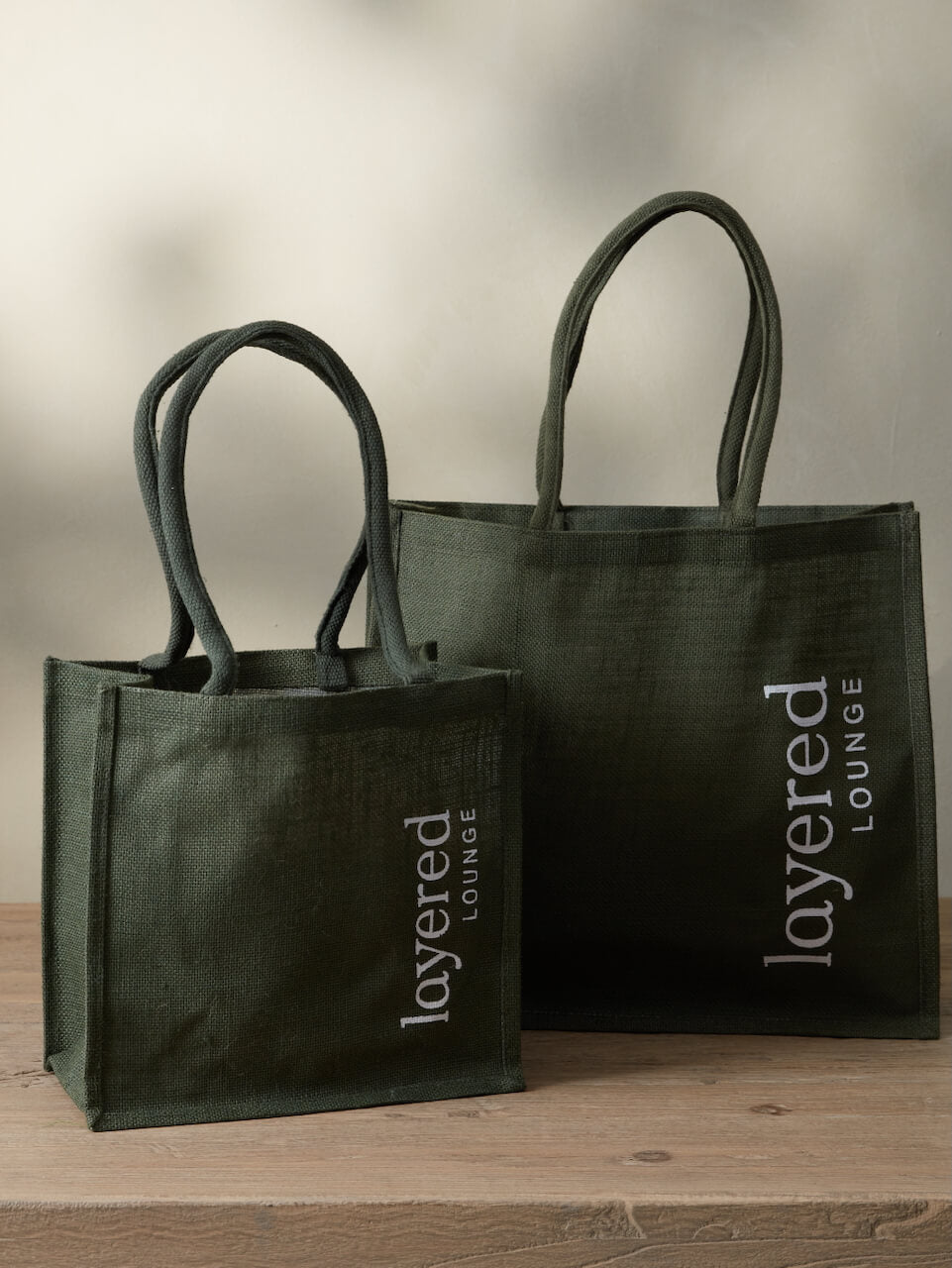 Medium Green Jute Bag