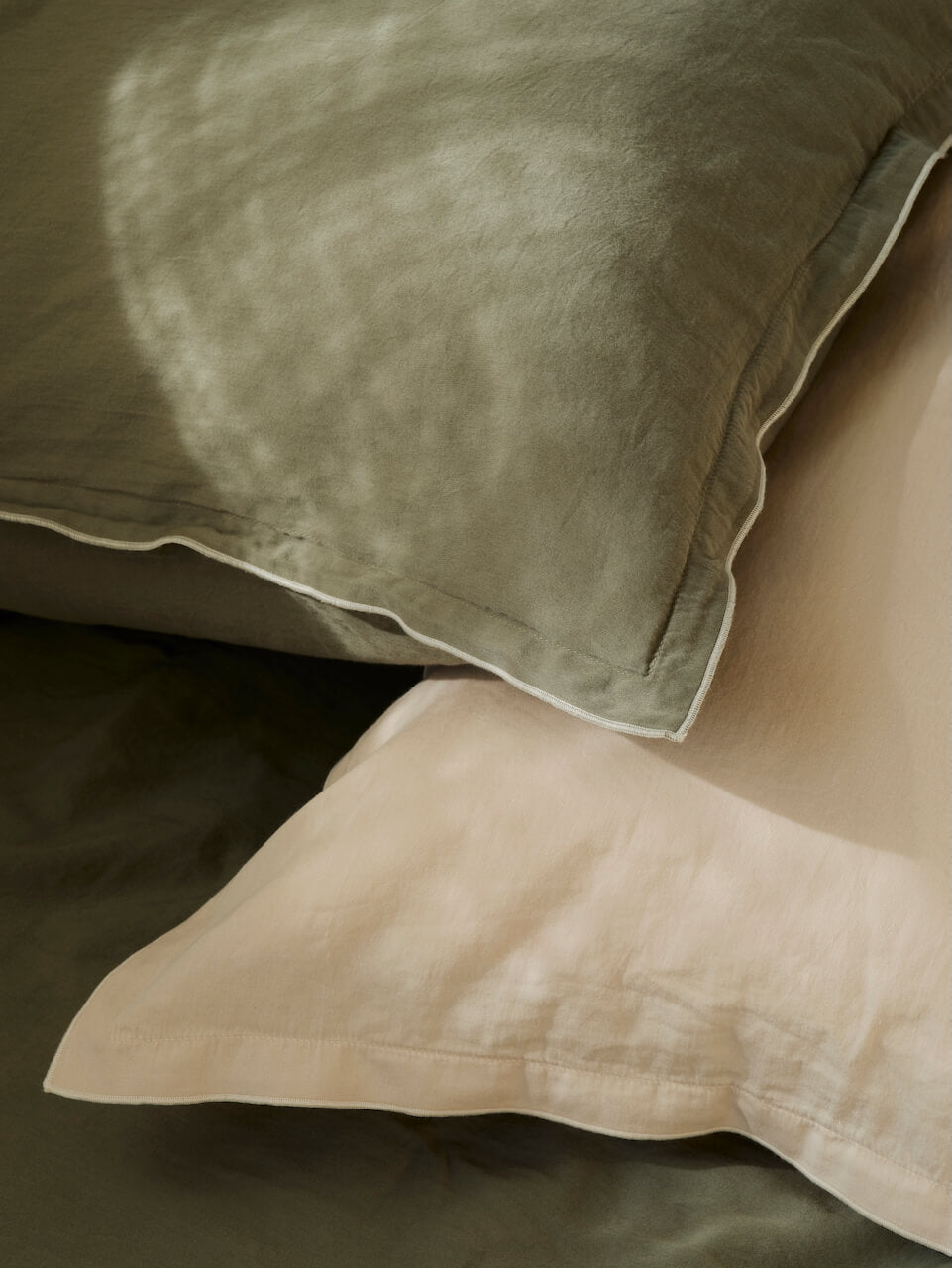 Lisbon Nude Cotton Pillowcase - Set of 2