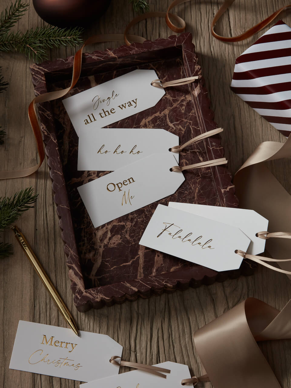 Gold Embossed Gift Tags - Set of 20