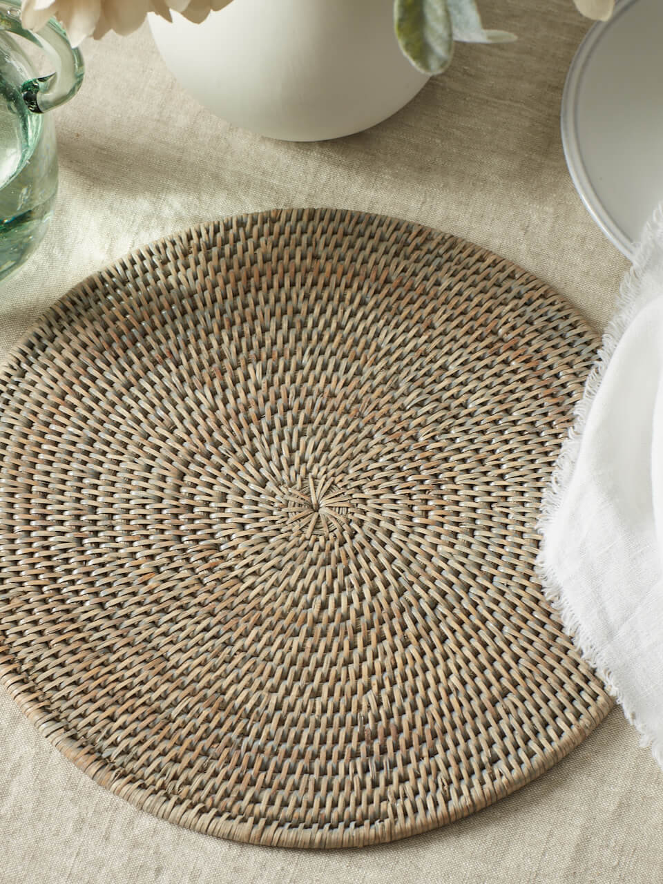 Iona Grey Rattan Placemats - Set of 4
