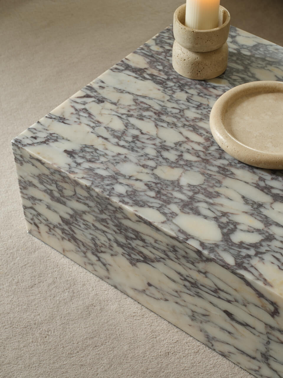 Marlborough Calacatta Viola Marble Coffee Table