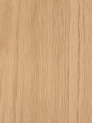 A close-up texture of light oak wood grain with vertical lines and a warm tan color.