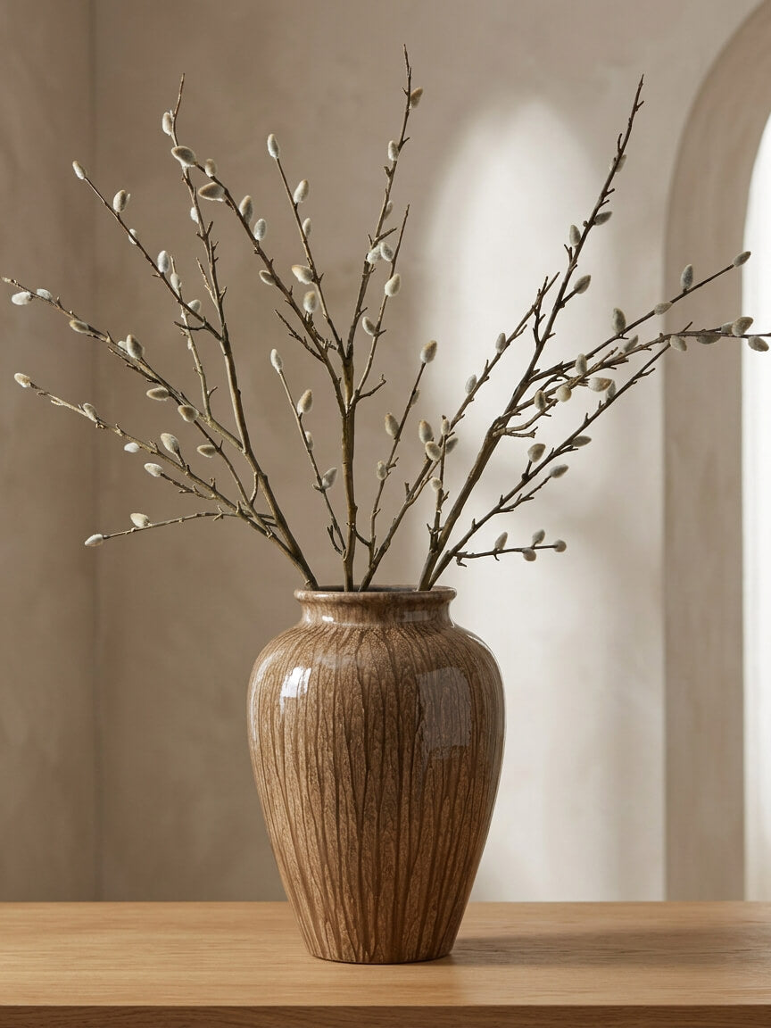 Faux Pussy Willow Branch